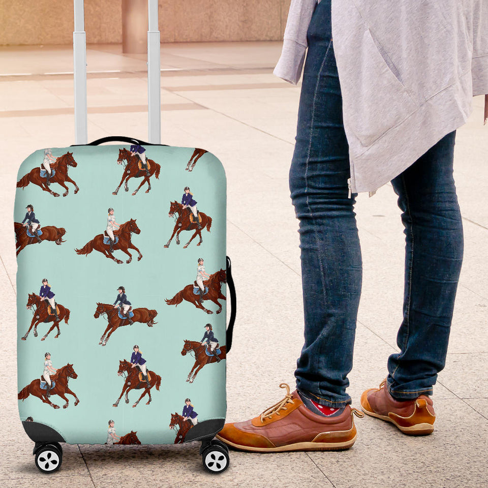 Horses Running Horses Rider Pattern Luggage Covers