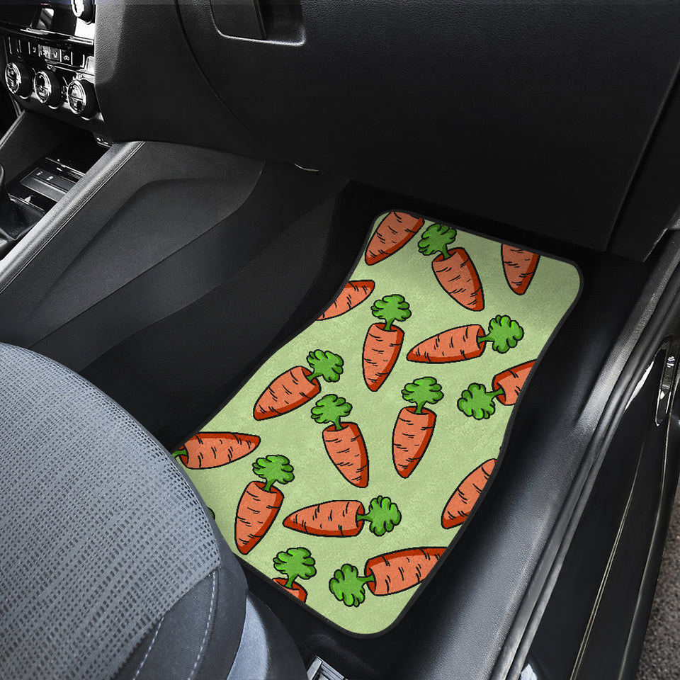 Carrot Pattern Print Design 05 Front Car Mats