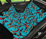 Boomerang Australian Aboriginal Ornament Blue Background Dog Car Seat Covers
