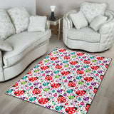 Ladybug Pattern Print Design 03 Area Rug