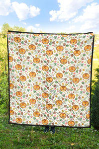 Lion Pattern Print Design 04 Premium Quilt