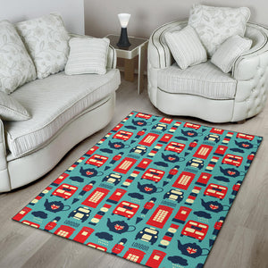 British Pattern Print Design 04 Area Rug