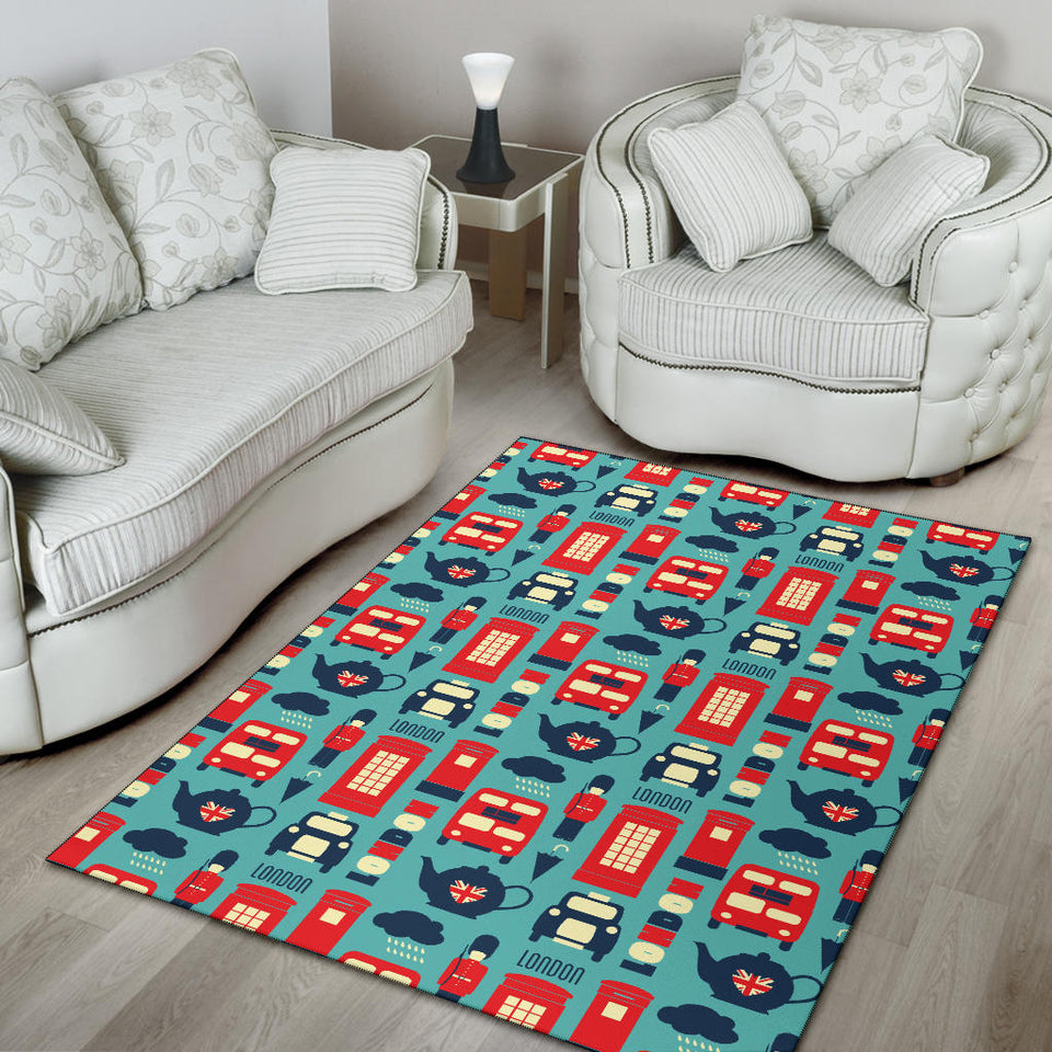 British Pattern Print Design 04 Area Rug