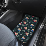 Cute Sloths Sleeping Christmas Ball Santa Hat Pattern Front Car Mats
