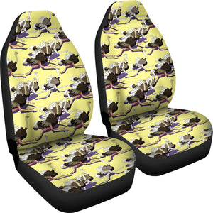 Ostrich Pattern Print Design 04 Universal Fit Car Seat Covers