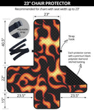 Fire flame dark pattern Chair Cover Protector