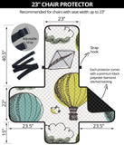 Hot Air Balloon Bird Cloud Pattern Chair Cover Protector