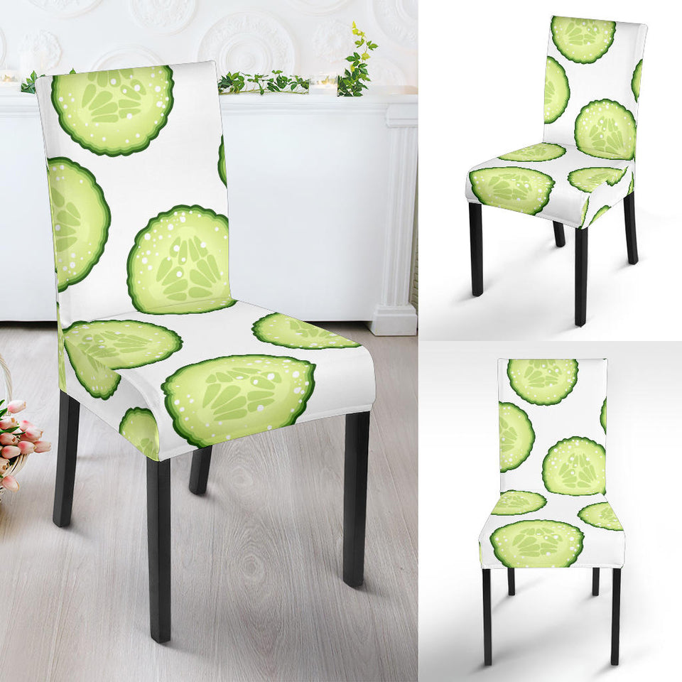 Cucumber Slices Pattern Dining Chair Slipcover