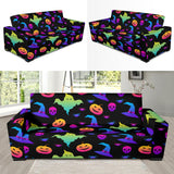 Colorful Halloween Background Sofa Slipcover
