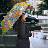 Chemistry Periodic Table Pattern Print Design 01 Umbrella