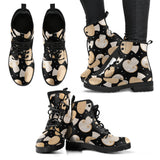 Champignon Mushroom Pattern Leather Boots