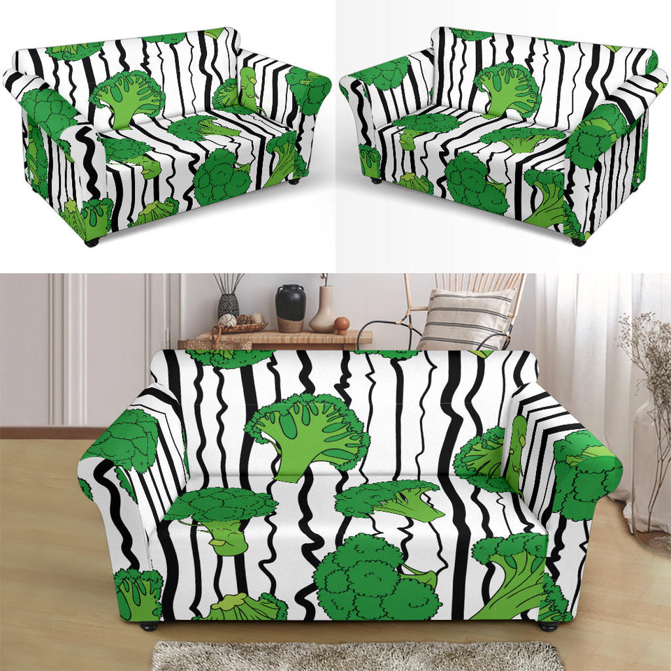 Cool Broccoli Pattern Loveseat Couch Slipcover