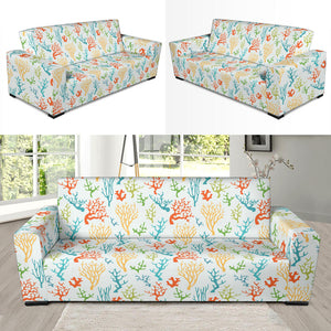 Coral Reef Pattern Print Design 02 Sofa Slipcover