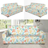 Coral Reef Pattern Print Design 02 Sofa Slipcover