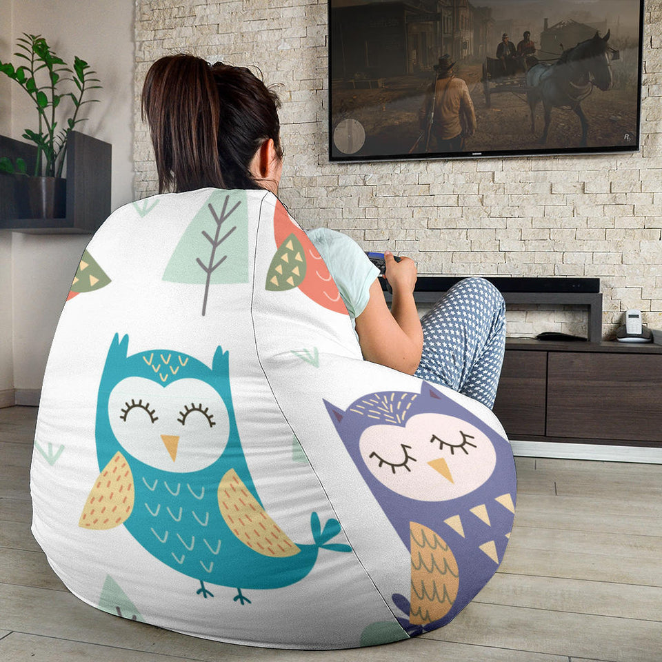 Cute Owl Pattern Bean Bag Cover