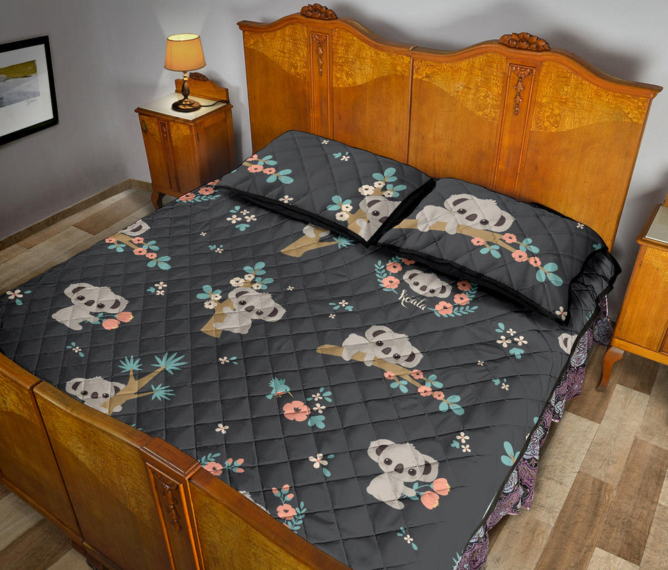 Cute koala pattern Quilt Bed Set