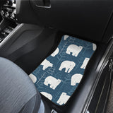 Polar Bear Mother Her Child Pattern Front And Back Car Mats