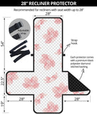 Pink sakura cherry blossom pattern Recliner Cover Protector