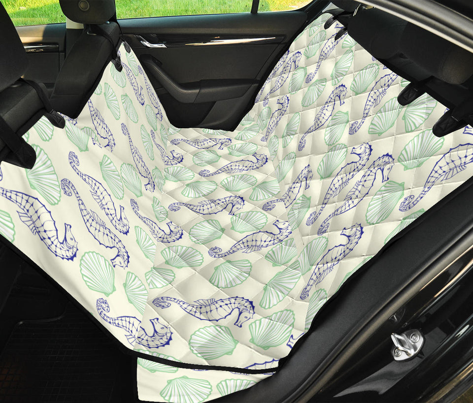 Seahorse Shell Pattern Dog Car Seat Covers