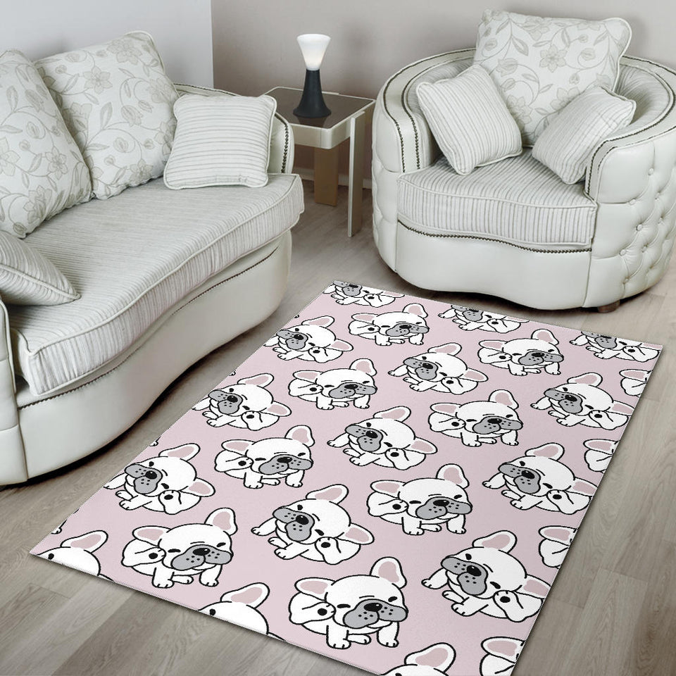 Cute French Bulldog Pattern Area Rug