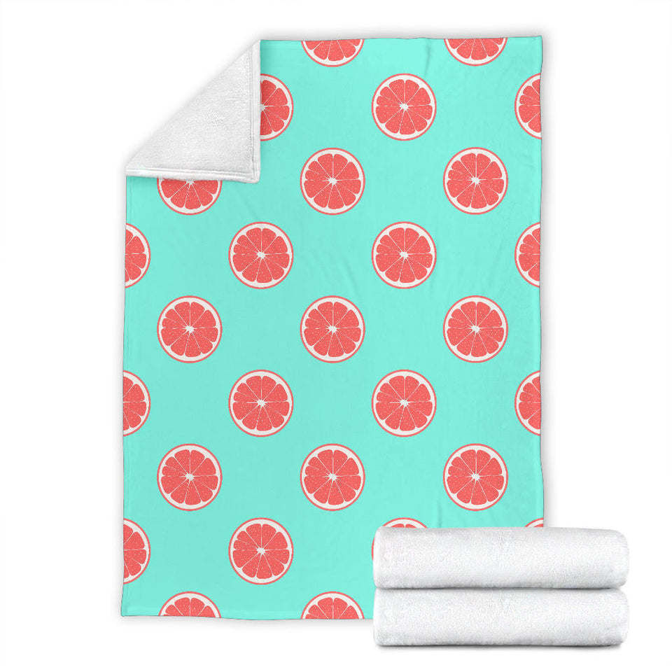 Grapefruit Green Background Premium Blanket