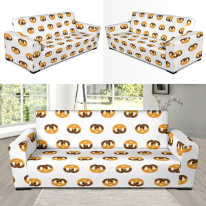 Pretzels Pattern Print Design 02  Sofa Slipcover