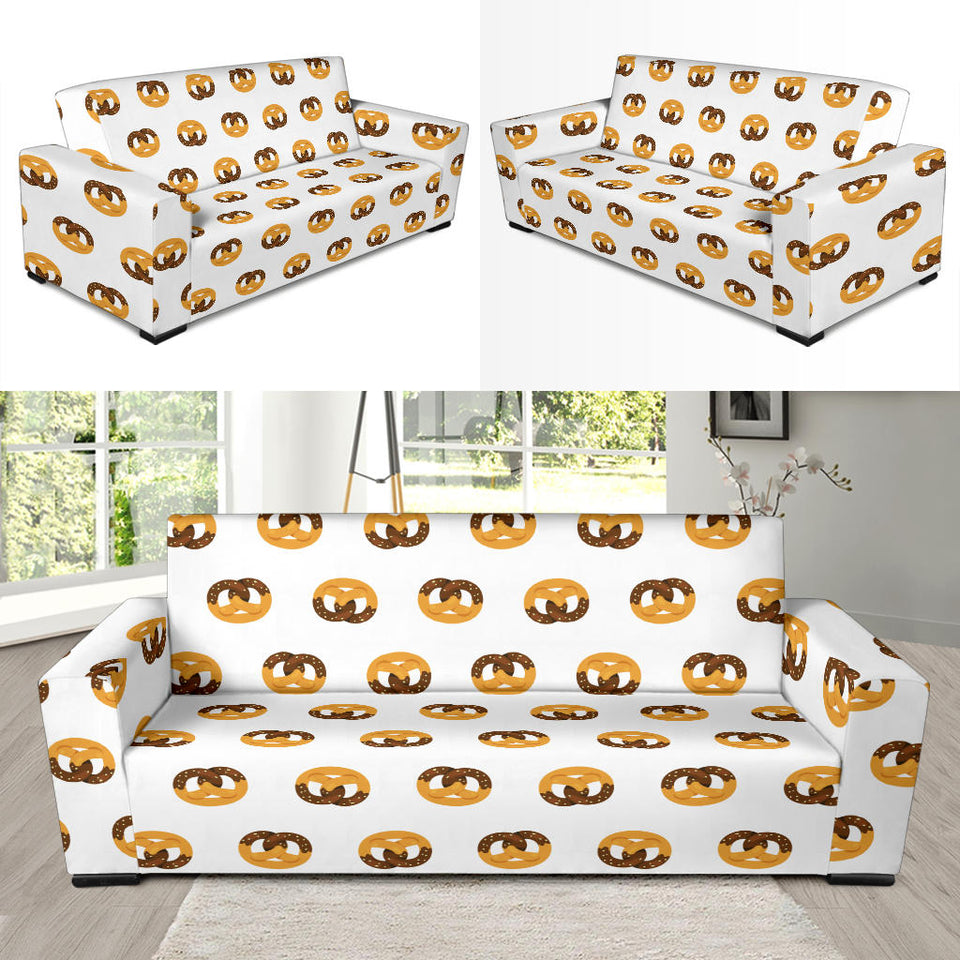 Pretzels Pattern Print Design 02  Sofa Slipcover