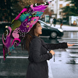 Heart Dot Wave Star Creative Design Pattern Umbrella