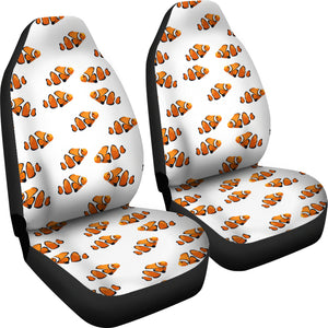 Clown Fish Pattern Print Design 03 Universal Fit Car Seat Covers