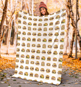 Hamburger Pattern Print Design 02 Premium Blanket