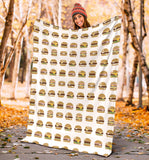 Hamburger Pattern Print Design 02 Premium Blanket