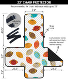 Colorful american football ball pattern Chair Cover Protector