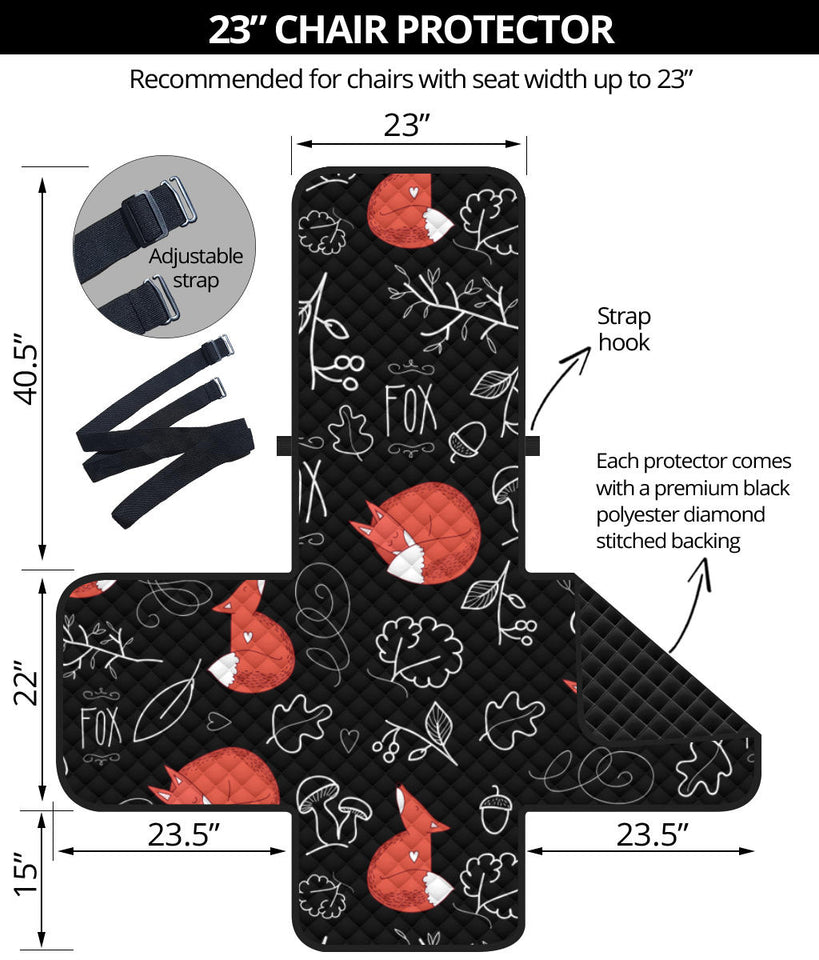 fox sleeping fox pattern Chair Cover Protector