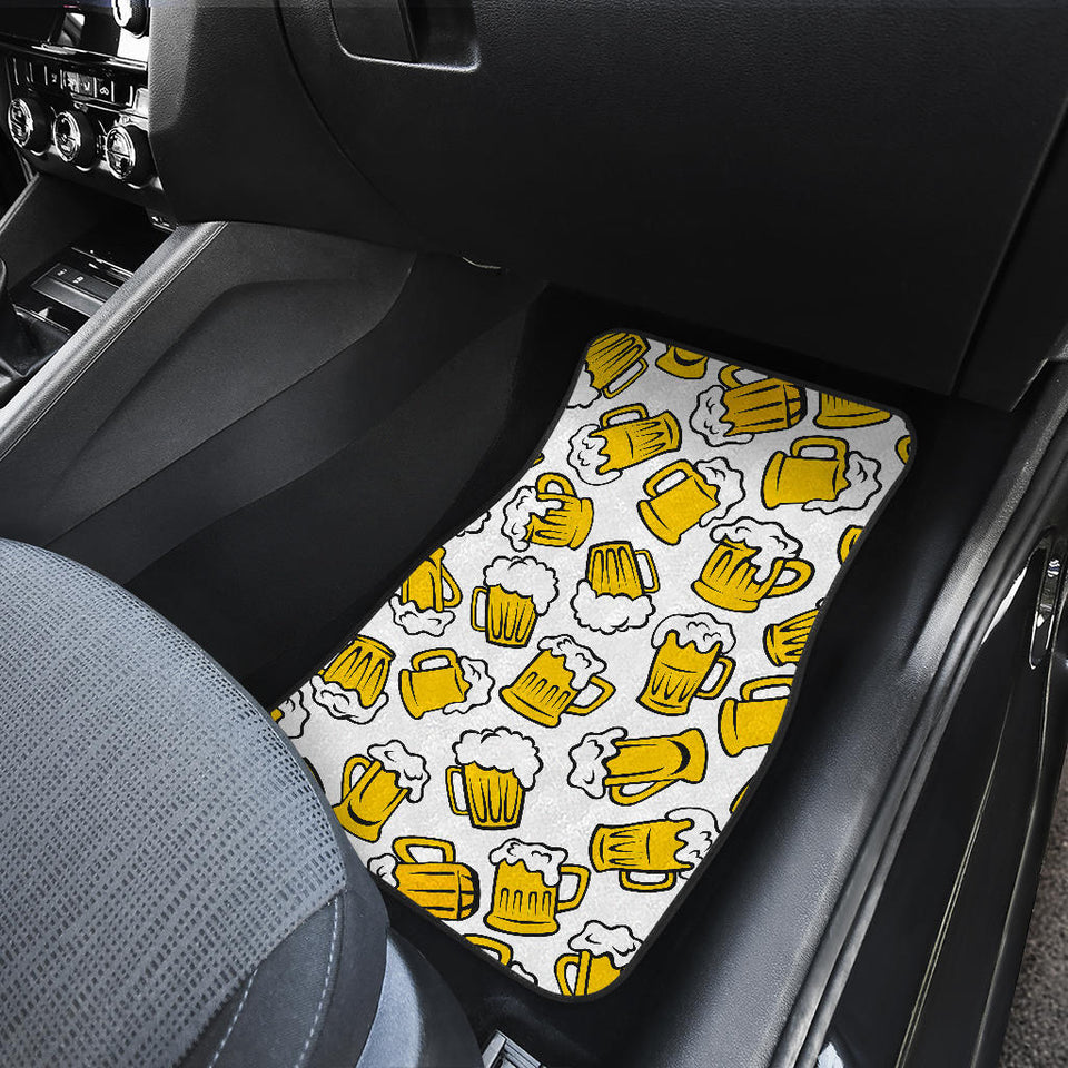 Beer Design Pattern Front And Back Car Mats