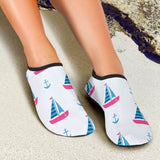 Sailboat Anchor Pattern Aqua Shoes