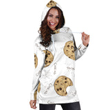 Sketch Style Cookie Pattern Women'S Hoodie Dress
