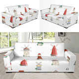 Windmill Design Pattern Sofa Slipcover