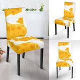 Cheese Slice Pattern Dining Chair Slipcover
