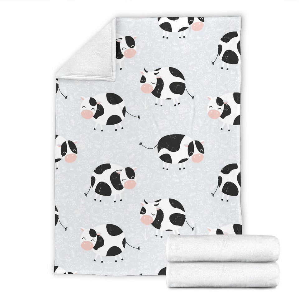 Cute Cows Pattern Premium Blanket