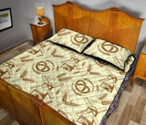 Windmill Wheat pattern Quilt Bed Set