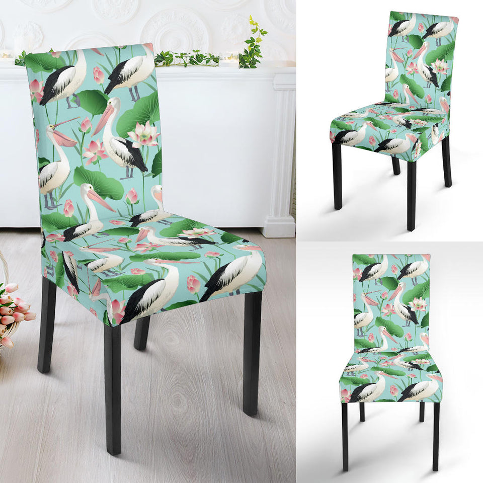 Pelican Pattern Print Design 01 Dining Chair Slipcover