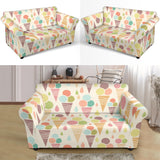 Ice Cream Cone Pattern Loveseat Couch Slipcover