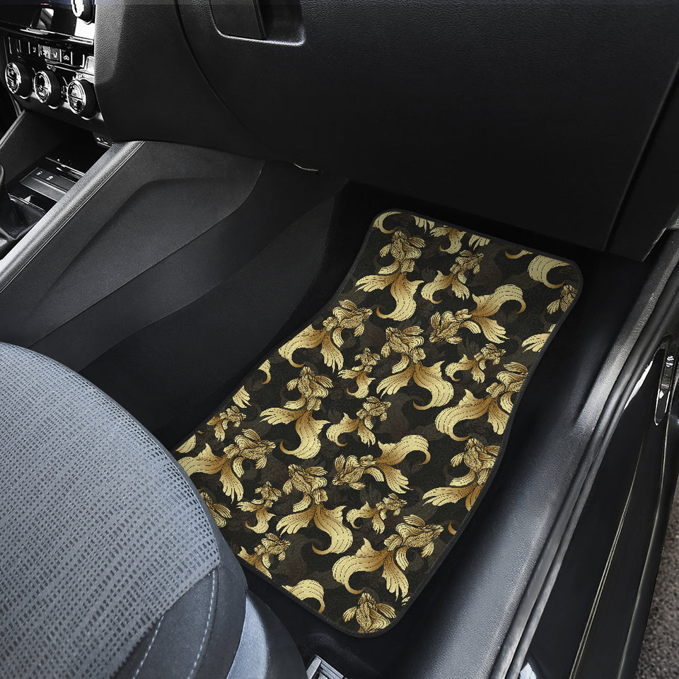 Goldfish Pattern Print Design 01 Front and Back Car Mats