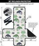 Chameleon lizard succulent plant pattern Recliner Cover Protector