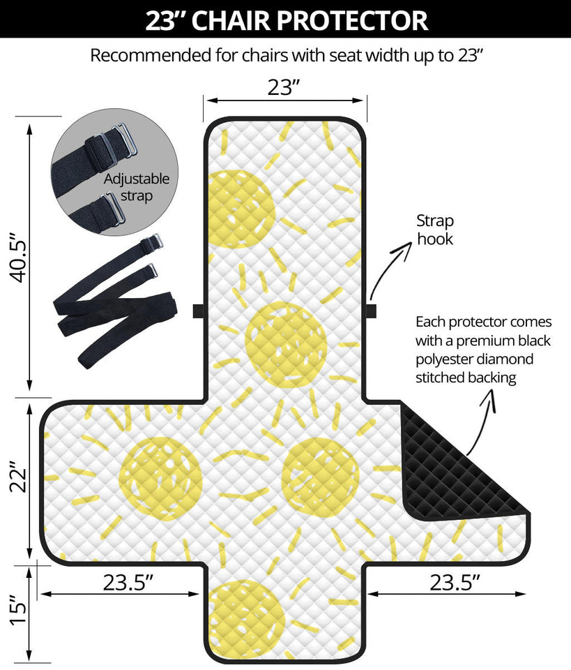 hand drawn sun pattern Chair Cover Protector