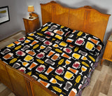 Beer type pattern Quilt Bed Set
