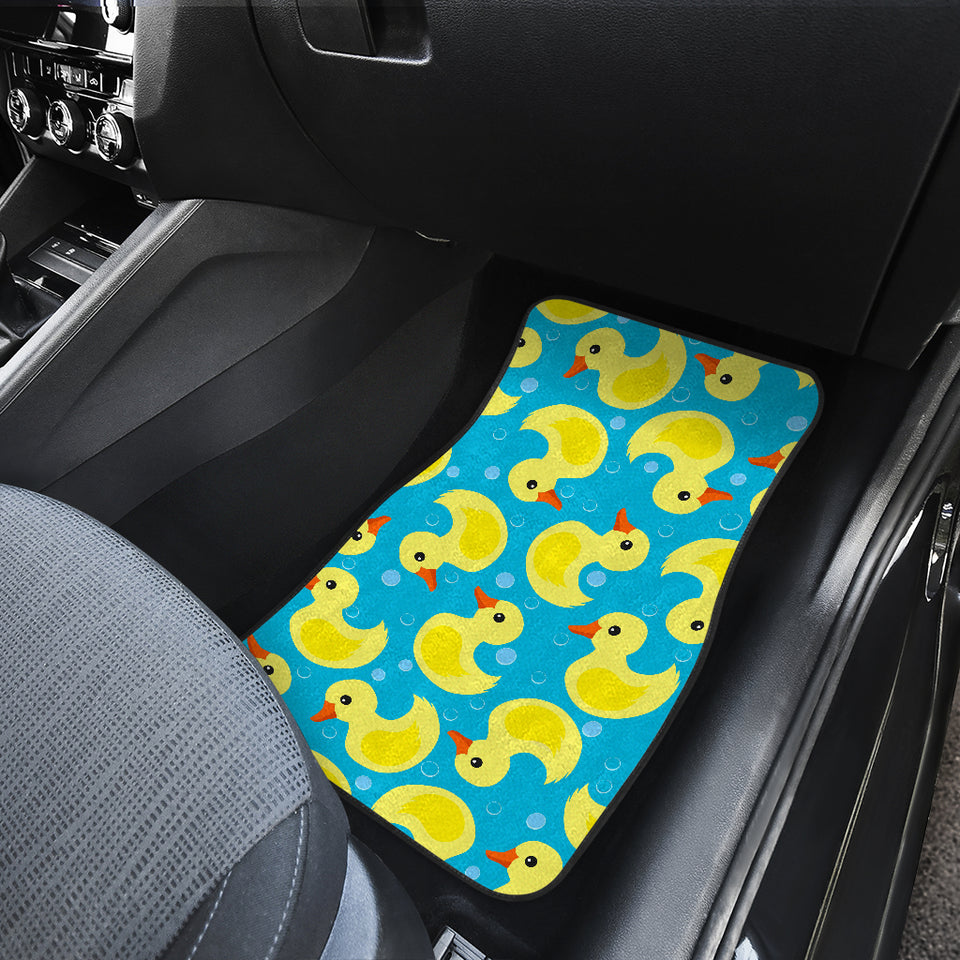 Duck Toy Pattern Print Design 04 Front and Back Car Mats