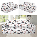 Ostrich Pattern Print Design 02 Sofa Slipcover
