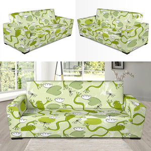 Cute Frog Dragonfly Pattern Sofa Slipcover