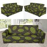 Hop Pattern Black Background Sofa Slipcover